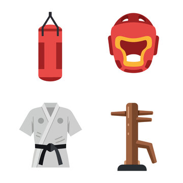 Martial arts equipments, vector illustration design