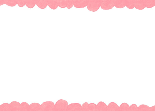 Soft peach curved border frame with a blank center space for picture, text, invitations, greeting cards, social media posts, scrapbooking, etc.