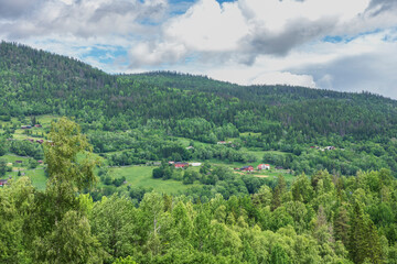 Fototapeta premium View from Hjardal, Telemark, Norway