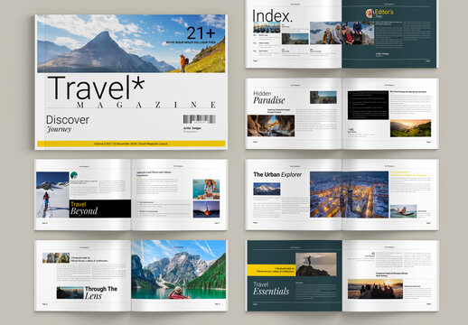Travel Magazine Landscape Template