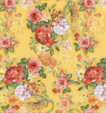 Floral allover print design high quality 