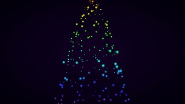 Vibrant Rainbow Colored Glittering Particle Flowing Upwards On A Dark Background Animated Background Video