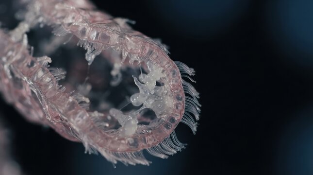 Microscopic mucus particles