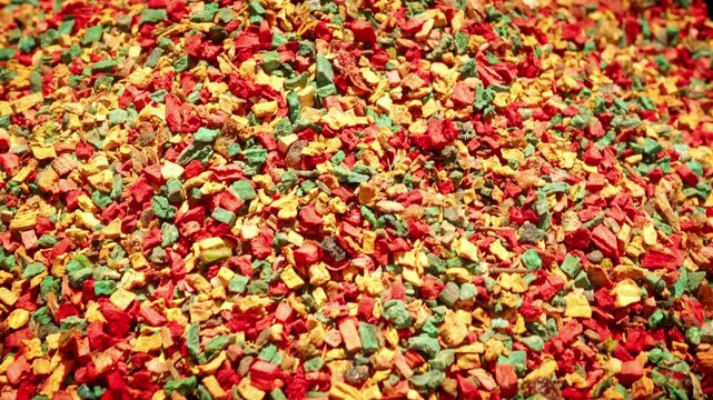 Colorful Decorative Gravel Pile Multicolor Texture for Aquarium Crafts and Backgrounds