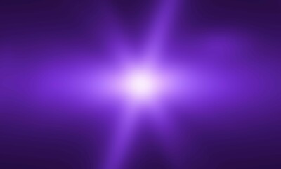 Abstract background featuring a bright glowing light burst with pixelated digital texture in deep purple tones