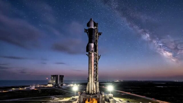 Videos, illustrations, time-lapse footage of rocket launches from Earth into space, astronomy, astronauts, science, technology, background 