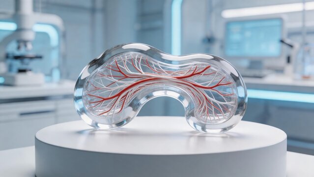 Futuristic 3D bio-printed vascular organ model for medical research and biotechnology innovation
