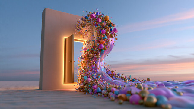 Doorway to Abundance Blooming Flowers Flowing