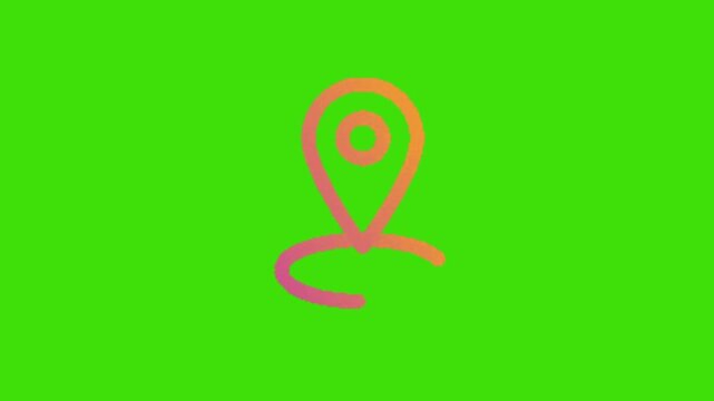 Animated Location Pin Icon Motion