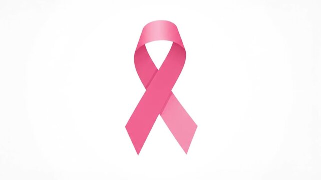 Pink Ribbon Symbol Representing Breast Cancer Awareness Month