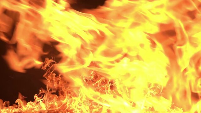 Vibrant Fire Slow Motion 240fps
