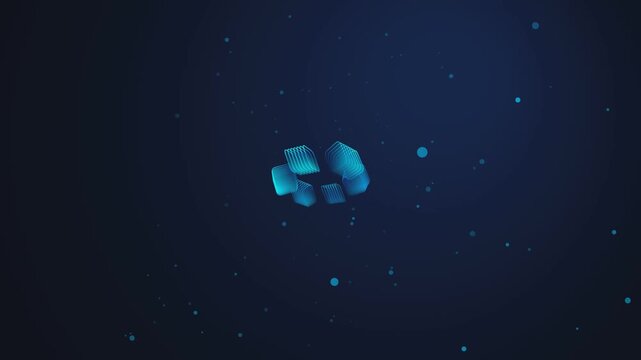 Holographic Glassmorphic Hexagon Loop Motion Graphic