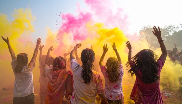Celebrating Holi - A vibrant explosion of color and joy.