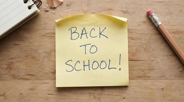 Back to school sticky note