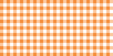 Obraz premium Halloween checkered tablecloth with orange plaid pattern background. Flat vector illustration isolated