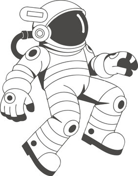 Cute Astronaut Vector Illustration