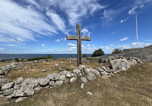 The english cemetery, from 1810, on Hano island in Blekinge, southern Sweden.