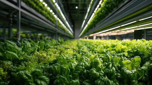 Vertical farm leafy green hydroponic agriculture indoor fresh crop