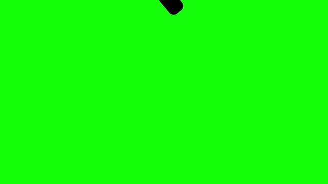 Single magenta spotlight beam projecting on green screen background a colored