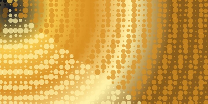 Golden background with a circular dot pattern radiating outwards in glowing orange hues.