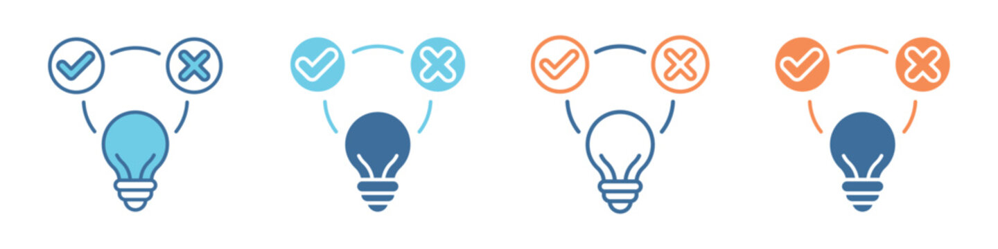 Hypothesis Different Icon Set Simple Style Collection