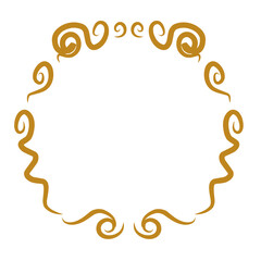 Fototapeta premium Vintage Gold Decorative Frame Border