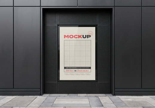 Digital Display in Architectural Black Design Place