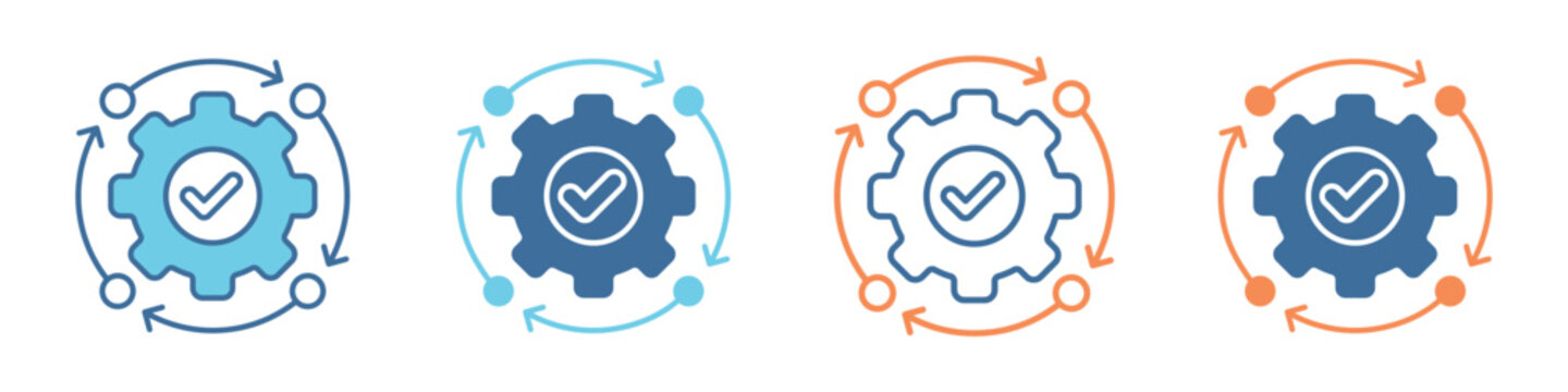 Methodology Different Icon Set Simple Style Collection
