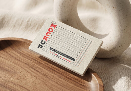 Personal Identity Card Mockup Scandinavian Design Elements