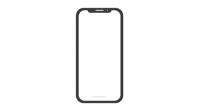 Online Appointment Booking Calendar on Smartphone Screen 2D Loop Animation