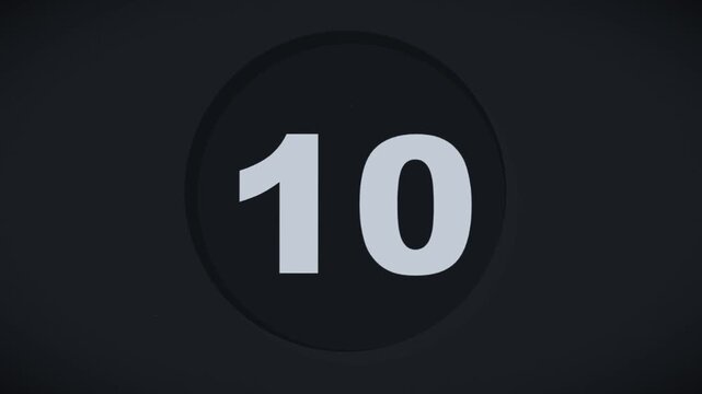 Countdown timer video sequence showing numbers.