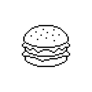 Beef burger cheeseburger fastfood pixel