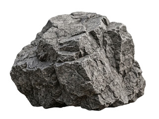 Large granite rock boulder isolated on transparent background png © Moxen