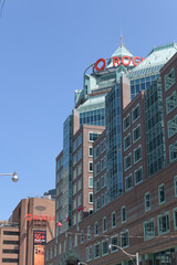Fototapeta premium looking north on Ted Rogers Way (Jarvis St) to the corporate headquarters and campus for Rogers Communications, Toronto