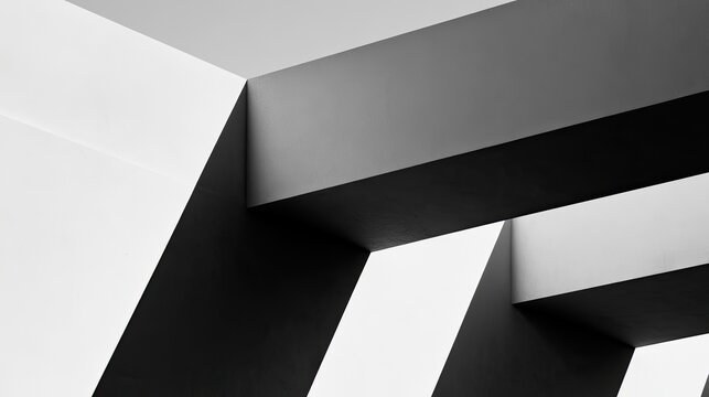 Stark geometric interplay of light and shadow defines modern architecture