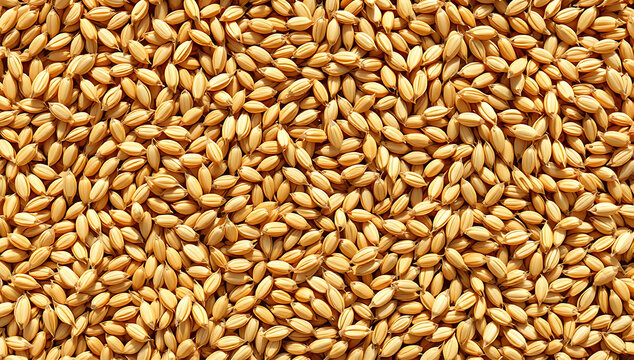 Raw Barley Grains Pattern Full Frame Backdrop