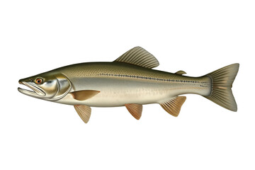 Obraz premium Long freshwater fish with pale silver body