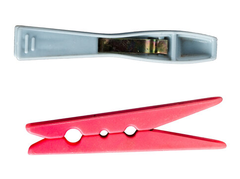 close up of two clothes pegs