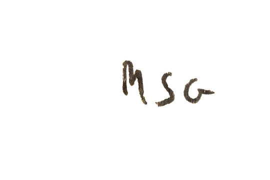 MSG letters hand written