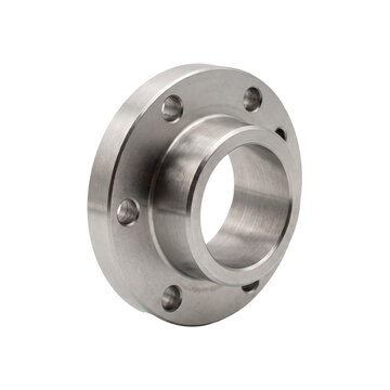Stainless steel industrial pipe flange connector featuring multiple bolt holes for secure heavy duty mechanical assembly