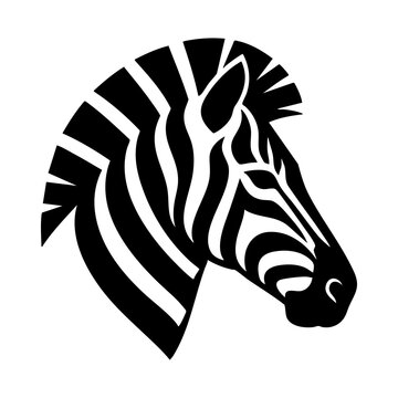 Zebra head vector silhouette