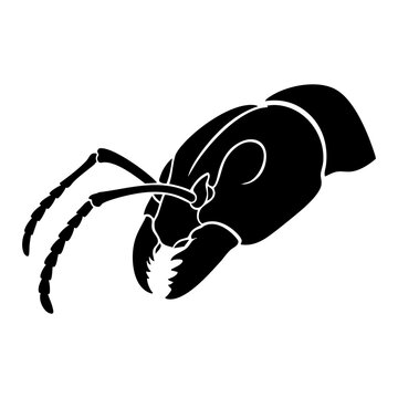 Vector silhouette of an ant's head