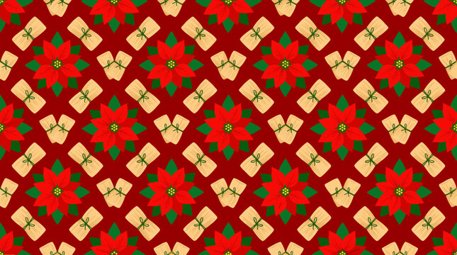 Christmas Poinsettia and Tamale Pattern