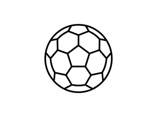 Fototapeta premium Classic soccer ball outline isolated on white background for sports concept