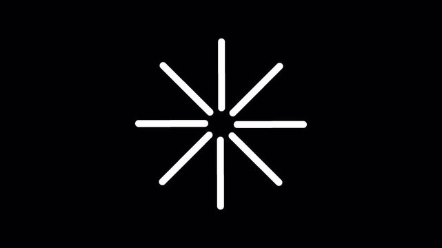 Click button animation, minimalist icon motion graphic, isolated element on alpha channel