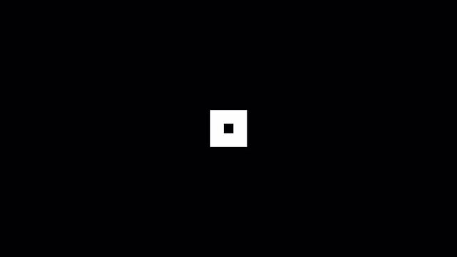Animated cursor icon pushing button, transparent alpha channel background