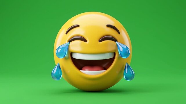 Joyful Emoji Laughing Tears, Happiness Icon, Emotion, Comedy, Funny Face