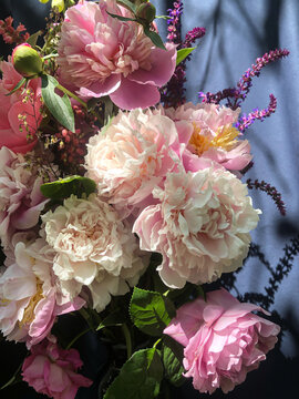 Vibrant Bouquet Featuring Peonies and Roses