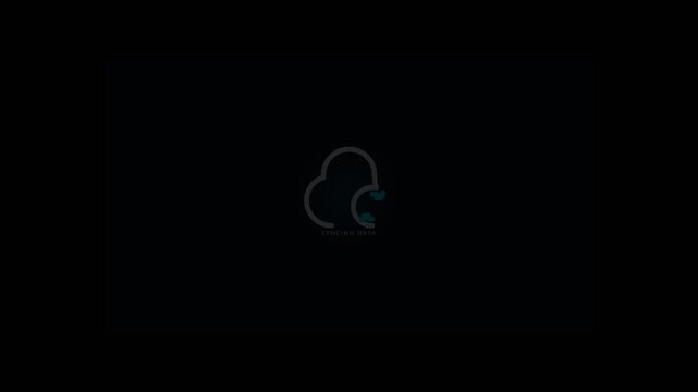 Minimalist cloud communication logo with a telephone icon on a dark background