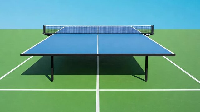 blue tennis table